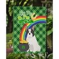 thumbnail image 3 of Black and White French Bulldog St. Patrick's Day Flag Garden Size, 3 of 3
