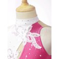 thumbnail image 7 of iEFiEL Kids Girls Shiny Sequins Floral Ballet Gymnastics Skirted Leotard Sleeveless Dance Dress, 7 of 7