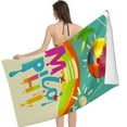 thumbnail image 2 of PHYHOO Cute Summer Holidays Printed Microfiber Sand Free Pool Towel Lightweight Oversized Quick Dry Absorbent Compact Travel Must Have for The Swimming Summer Cruise Ship Essentials 30x60in, 2 of 8