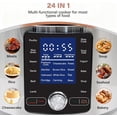 thumbnail image 4 of 8.45Quart Electric Pressure Cooker, 24-in-1 Multi Stainless Steel Cooker for Canning, Slow Cook, Yogurt, Steam, Rice, Soup, Beans, Poultry, Beef, Bake, Stew, Porridge, 4 of 8