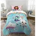 thumbnail image 1 of Gabby's Dollhouse Soft & Cozy Multicolor Twin/Full Reversible Comforter Set for Kids, 1 of 5
