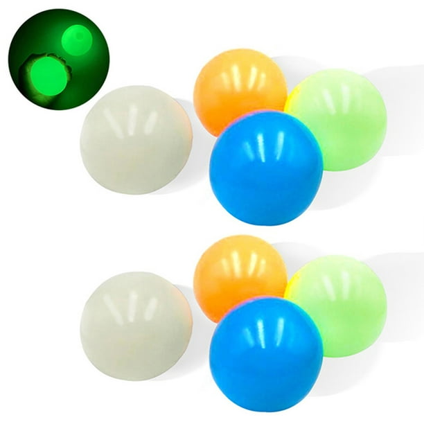 Balle Anti-stress De Décompression 8 Pièces 45mm Balle Anti-stress De  Décompression Luminescente Boules Murales Fluorescentes Pour Adultes Enfants  