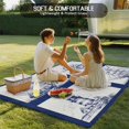 thumbnail image 4 of Nautical Navy Outdoor Rug 3x5 Ft - Reversible Patio Rug Outdoor Camping Rugs, Blue Lighthouse Boat Compass Ocean Washable Indoor Outdoor Area Rugs, Non-Slip Outdoor Carpet Runner for Deck/Porch, 4 of 8