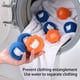 thumbnail image 5 of Cateissary Pelota para la colada, ropa interior, lavadora, bolas protectoras, antibobinado, eliminador de pelusas para el pelo de mascotas, baño Cocina y Comedor Azul, 5 of 6