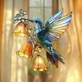 thumbnail image 4 of Hummingbird Suncatcher, Colorful Acrylic Hummingbird Hanging Ornament, 1Pcs Colorful Acrylic Pendant, Window Hanging Gift for Hummingbird Ornament 5.9 Inch, 4 of 9