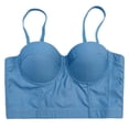 thumbnail image 4 of JGGSPWM Underwire Corset Tops For Women Going Out, Trendy Backless Club Bustier Crop Top Casual Blue 34, 4 of 7