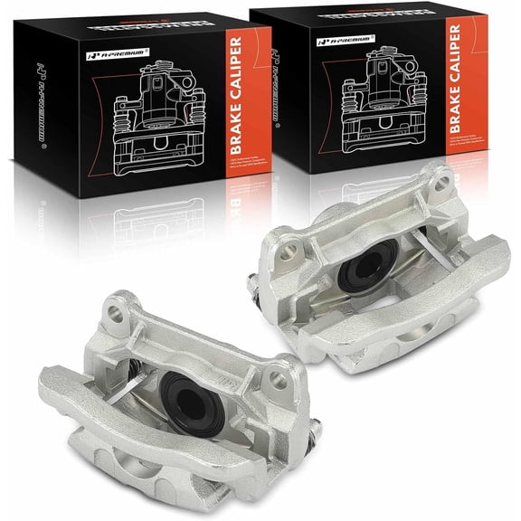 A-Premium Disc Brake Calipers Assembly with Bracket Compatible with Nissan TITAN 2017-2022 5.6L - Rear Driver and Passenger Side, 2-PC Set