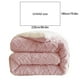 thumbnail image 3 of Manta de piel de cordero suave, 220 x 180 cm, doble capa, lavable, ligera, cálida para todas las estaciones, ideal para sofá o cama, 220 piezas, color rosa Rkxzt, 3 of 9