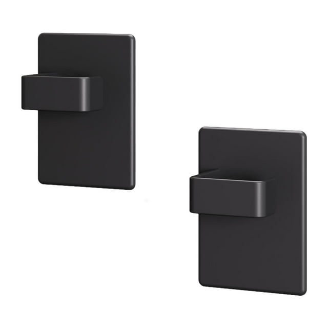 2 uds accesorios de ganchos de Metal, diseño cuadrado, diseño Simple, perchas de Metal, ganchos para colgar resistentes para cocina, nevera, garaje Negro