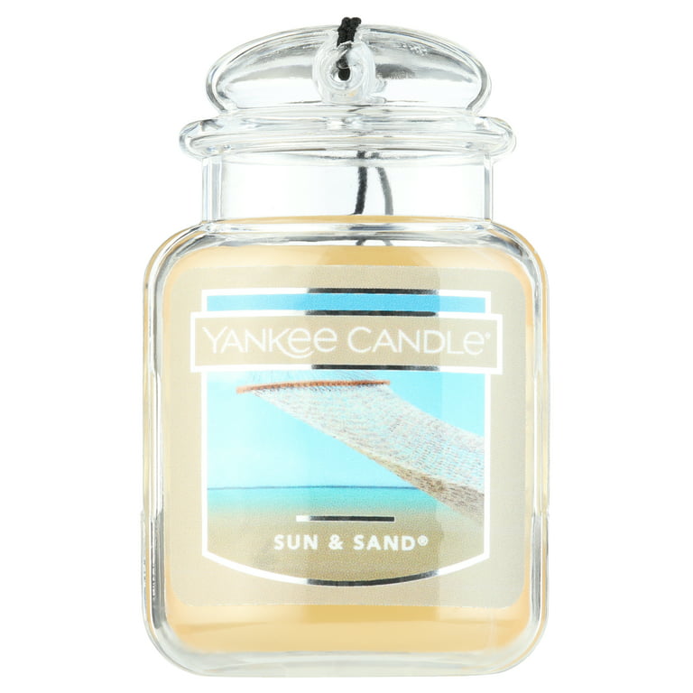 Yankee Candle Car Jar Air Freshener Fragrance-Infused Paperboard, Pink  Sands 