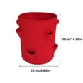 thumbnail image 2 of Zhourta Strawberry Planting Bag with 8 Holes Grow Pockets Breathable Foldable Durable Fabric Potato Tomato Grow Bags Hanging Garden Planting Bag, 2 of 8