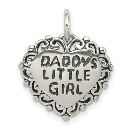 925 Sterling Silver Daddys Little Girl Necklace Pendant Charm Gifts For Women For