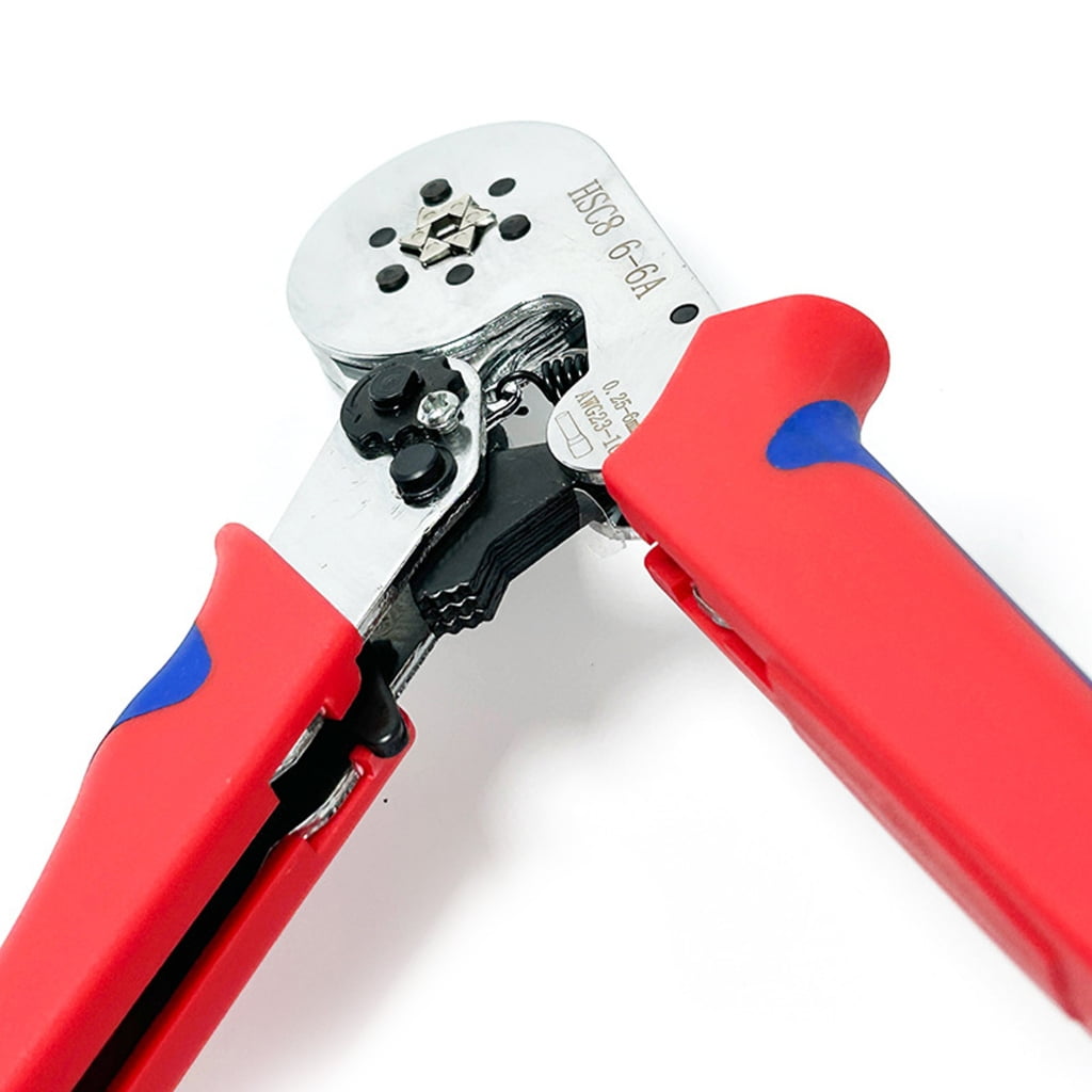 Precise Ratchet Crimping Tool For VE Tubular Connectors High Carbon Steel Networking Wire Pliers Long Use