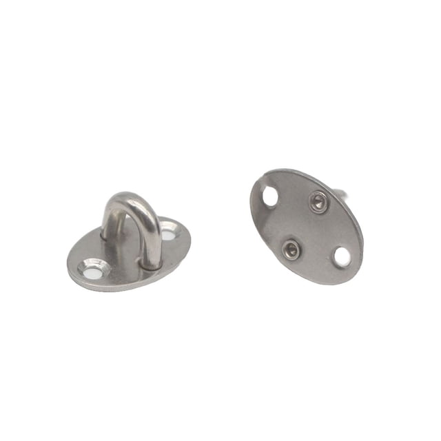 Scienceny Pestillo de gancho y ojo Cerradura de puerta de barra gruesa de acero inoxidable para accesorios de tableros de granero Base pequeña educativa Type2 NO2 Scienceny TO008097-01B