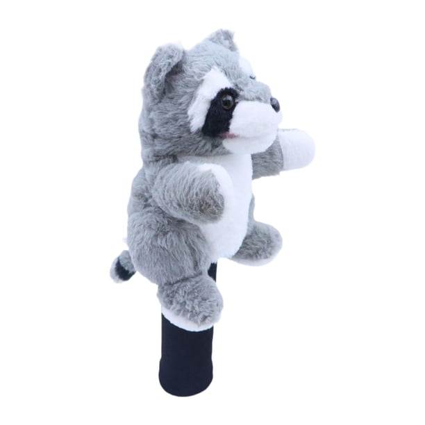 Protector de cabeza de madera para golf, protector de golf, equipo de golf para parques, festivales deportivos Mapache