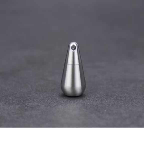 Hotpom Stainless Steel Water Drop Pill Box Keychain, Portable Aluminium Alloy Mini Organizer Come with a Keychain for Travel, Home & Outdoor Use