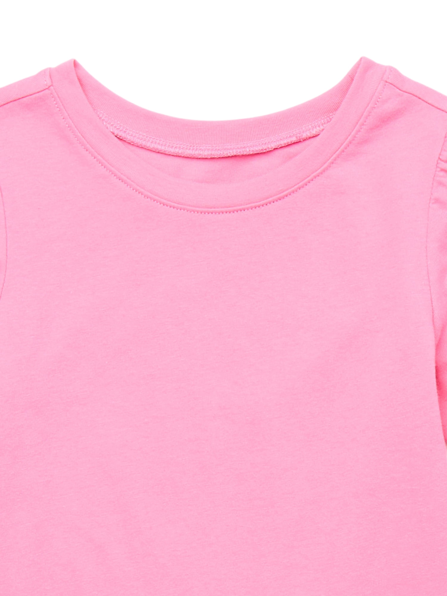 Garanimals Toddler Girls Puff Long Sleeve Solid Tees, 3-Pack, Sizes 18M-5T