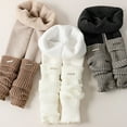 thumbnail image 6 of KAUOD Toddler Girls Thermal Leggings Fleece Thick Winter Tights Kids Stretchy Soft School Dance Casual Leggings Bottom, 6 of 8