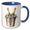 Blue/White, variant on 3drose, a Champagne Bucket with Two Champagne Bottles Illustration, 15oz Mug