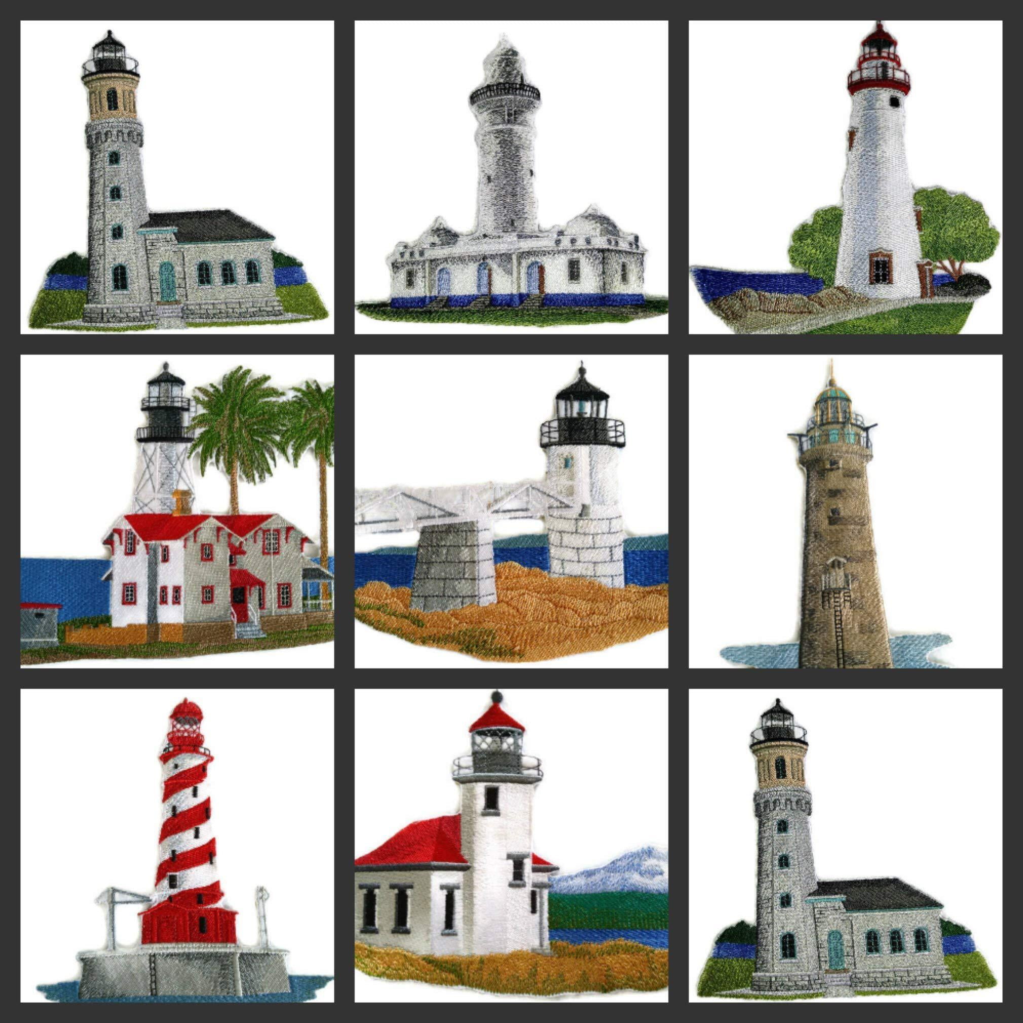 Custom and Unique Lighthouse[Minot Ledge Lighthouse] Embroidered Iron on/Sew Patch [9.08"5.85"]