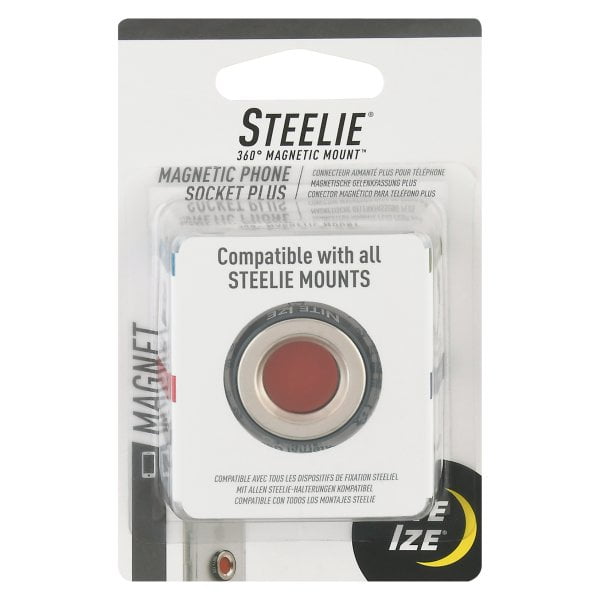Niteize NITEIZE-STHDM-11-R7 Steelie Magnetic Phone Socket Plus, Siver