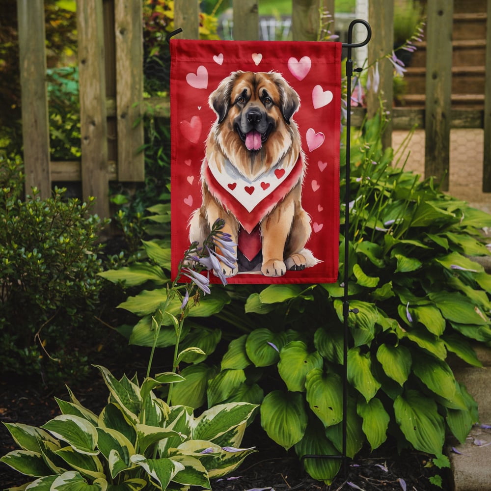 Leonberger My Valentine Garden Flag 11.25 in x 15.5 in