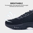 thumbnail image 3 of Ttecon Men's Non Slip Comfortable Running Shoes Gym Cross Training Sneakers Allblack US 7, 3 of 7