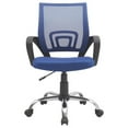 thumbnail image 3 of Ergonomic Mesh Office Chair with Adjustable Height & Tilt – Swivel Task Chair with Armrests, Rolling Casters & Lumbar Support – Mid Back Mesh Desk Chair for Home Office Comfort – Blue, 3 of 11