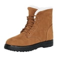 thumbnail image 2 of Willtoo Womens Lightweight Snow Boots Winter Warm Lining Anti-Slip Mid Top Faux Leather Sneakers for Hiking Working Driving Outdoor Trekking Hiker Shoes, 2 of 4