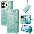 thumbnail image 1 of Funda Cartera FOXDOCK para Xiaomi Redmi Note 14 4G , Flip PU con Relieve de Gatos y Perros, Tarjetero y Soporte, 1 of 6