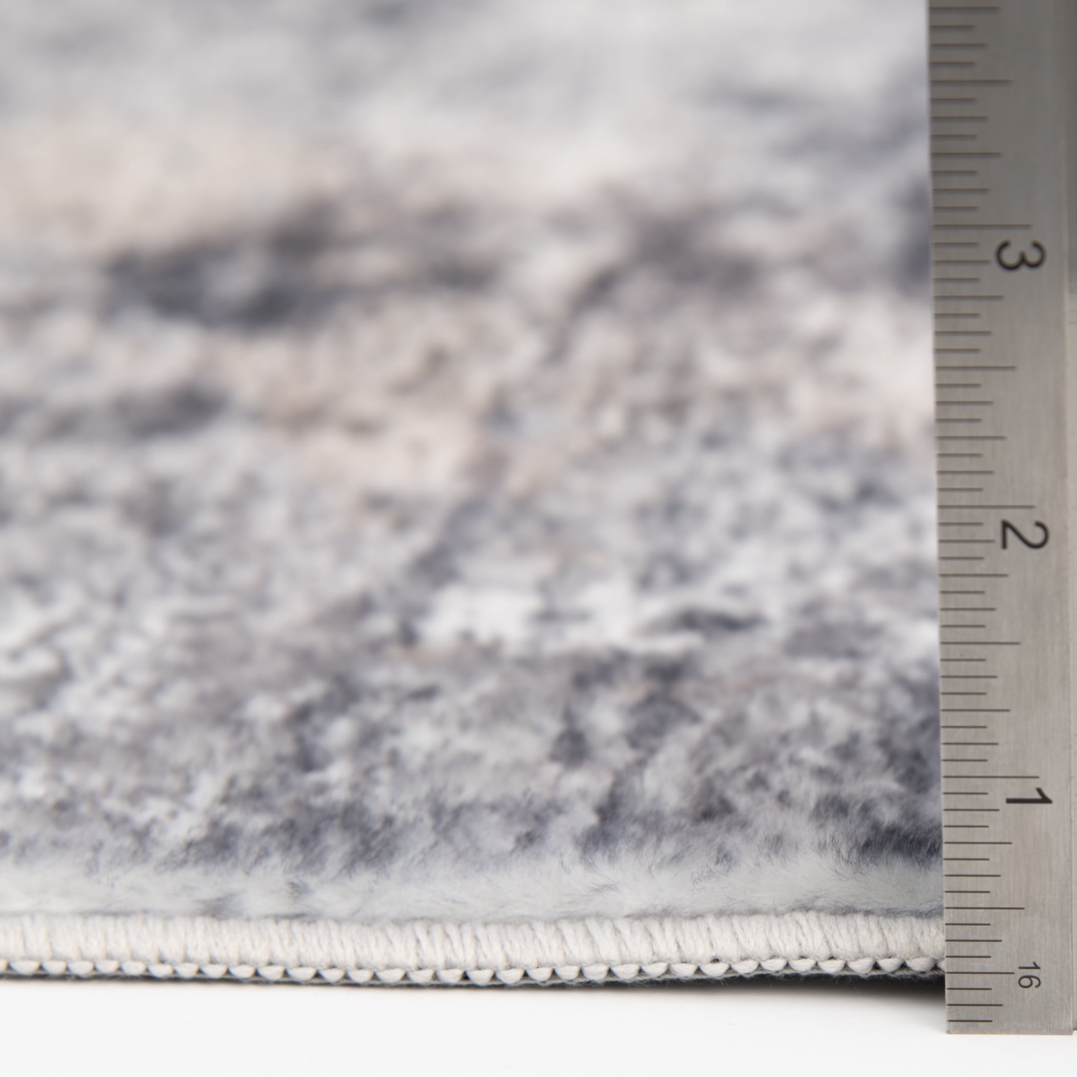 Better Homes & Gardens 5' x7' Grey Beige Abstract Machine Washable Faux Fur Indoor Area Rug
