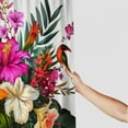 thumbnail image 3 of Orinice Bathroom Shower Curtain Beach Tropical Bouquet Leaf Hawaii Hibiscus Bird Exotic Paradise  Waterproof Bath Curtain Set with Hooks 69x72, 3 of 7