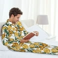 thumbnail image 6 of Daiia Yellow Tulips for Men's Long-Sleeved Pajama Set – Soft & Comfortable Sleepwear Button-Up Pajamas Cozy Lounge Wear-Small, 6 of 7