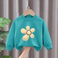 thumbnail image 4 of Kids Toddler Baby Girl Fall Winter Clothes 2T 3T 4T 5T 6T 7T 8T Waffle Knit Long Sleeve Pullover Sweatshirt Top and Pants 2PCS Outfits Set Fall Winter Set for Sky Blue Size 7-8 Years, 4 of 5