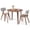 Gray & Walnut, variant on Costway 3 PCS Dining Table Set with 2 Padded Dining Chairs, Circle Dinner Dinette Table Beige & Natural