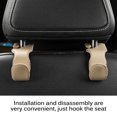 thumbnail image 3 of Gancho Para Monedero Para Coche Colgador De Reposacabezas De Cuero Pu Superior Coches A Juego Interior Asiento Trasero Del Coche Organizador Soporte De Almacenamiento Gran Capacidad De Carga Cateissary VI009289-03, 3 of 6