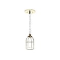 thumbnail image 7 of B&P Lamp® Pendant Light with Clamp-On Bulb Cage Shade, Socket, Cord, and Canopy, Polished Nickel Finish, 7 of 7