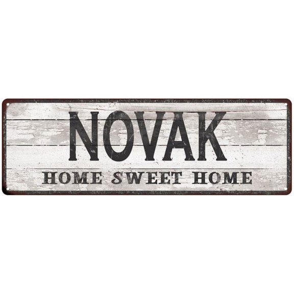 NOVAK Home Sweet Home Country Look Gift 6x18 Metal Sig 206180045348