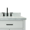 thumbnail image 5 of Ariel Hepburn 73 In. Double Rectangle Sink Vanity With 1.5 In. Carrara White Countertop In Grey, 5 of 9