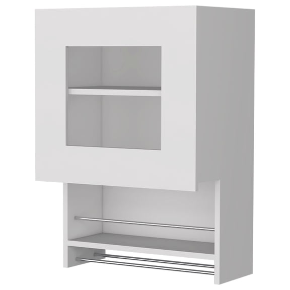 Bathroom Corner Shelf With 3 Cabinet, White, Engineered Wood, Metal Handles - Form Feature Cabinet For Bathrooms,