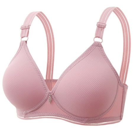 

Miluxas Clearance Women s Plus Size Wire Free Comfortable Push Up Hollow Out Bra Underwear Pink 14(XXXL)