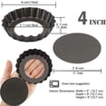 thumbnail image 3 of QIFEI 4 Inch Mini Tart Pan Set of 6, Non-Stick Quiche Pan Removable Bottom Mini Tart Tins, 3 of 6