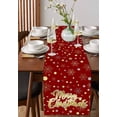 thumbnail image 2 of Table Runners 48 Inches Long Dress Scarves, Merry Christmas Red Farmhouse Kitchen/Dining Table Runner, Short Coffee Tablerunners, Xmas Snowflakes Polka Dot New Year 13x48 Inch, 2 of 7