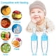 thumbnail image 3 of 2 piezas de biberón de silicona para bebés, cuchara, alimentador de alimentos para bebés con base de pie para bebés de 0 a 24 meses, dispensación y alimentación azul Jormftte WMZY-208-1, 3 of 7