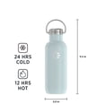 thumbnail image 5 of Botella Deportiva Lifefactory De Acero Inoxidable Con Aislamiento Al Vacío De 20 Onzas, Color Menta, 5 of 5