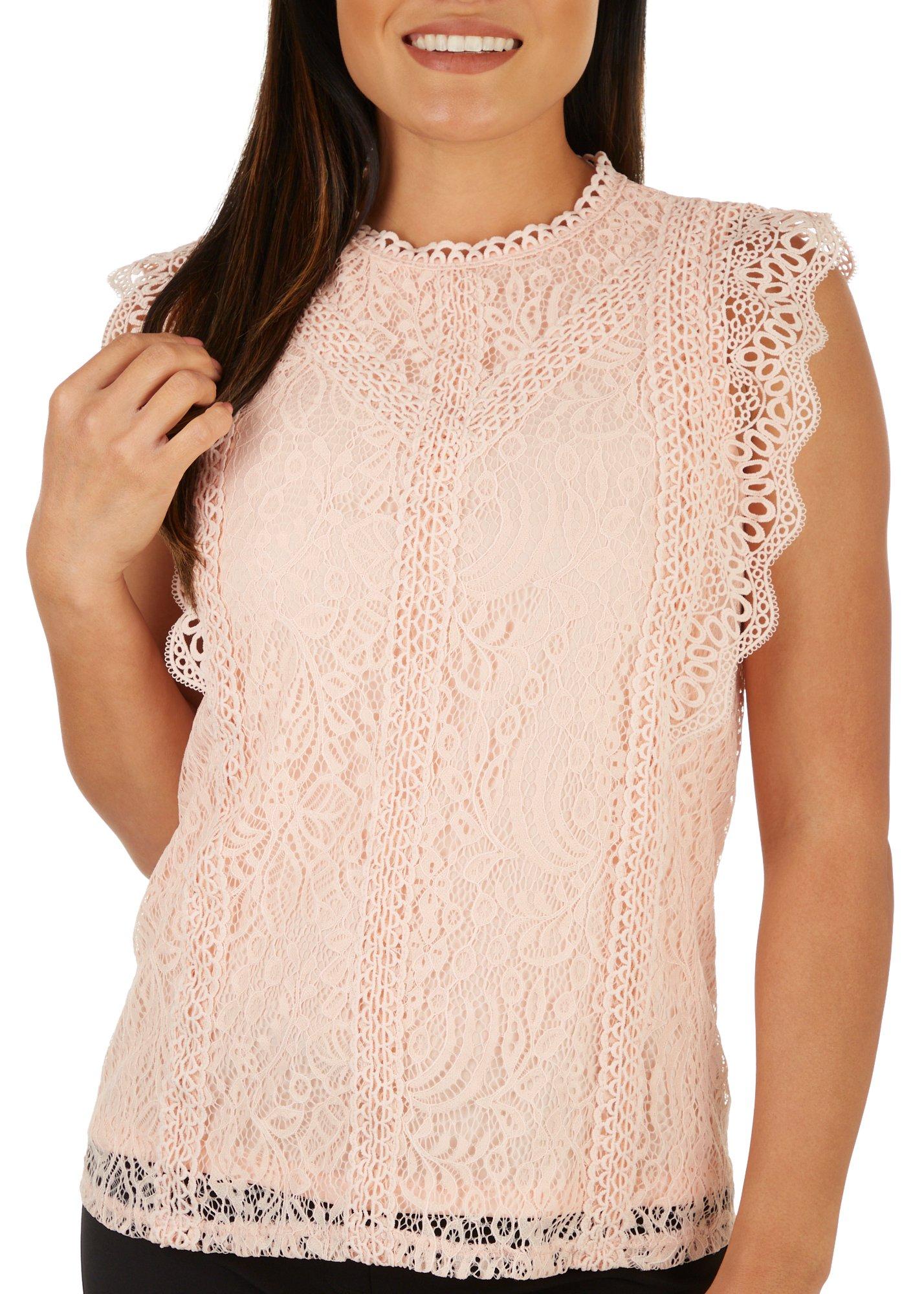 cable and gauge lace top