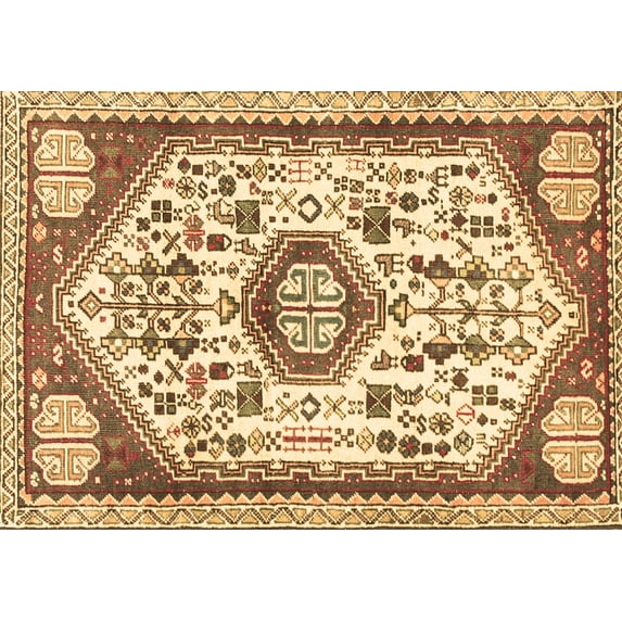 Ahgly Company Indoor Rectangle Persian Brown Traditional Area Rugs, 6' x 9'