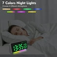 thumbnail image 4 of 120db Super Loud Alarm Clock for Heavy Sleepers, Bluetooth Connection, 15 Wake Up Sounds, 7 Color Night Light, Dynamic RGB Color Changing, 0-100% Dimmer, Snooze, Digital Clock for Bedroom, 4 of 8