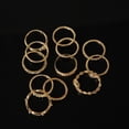 thumbnail image 4 of Set de 12 anillos de Aleación de diamantes de imitación Qarigey Vintage dorado, 4 of 6