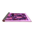 thumbnail image 2 of Ahgly Company Indoor Round Abstract Purple Contemporary Area Rugs, 7' Round, 2 of 4